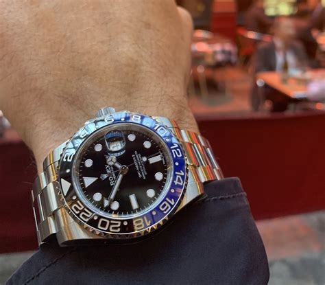 rolex gmt batman subito|rolex blue gmt review.